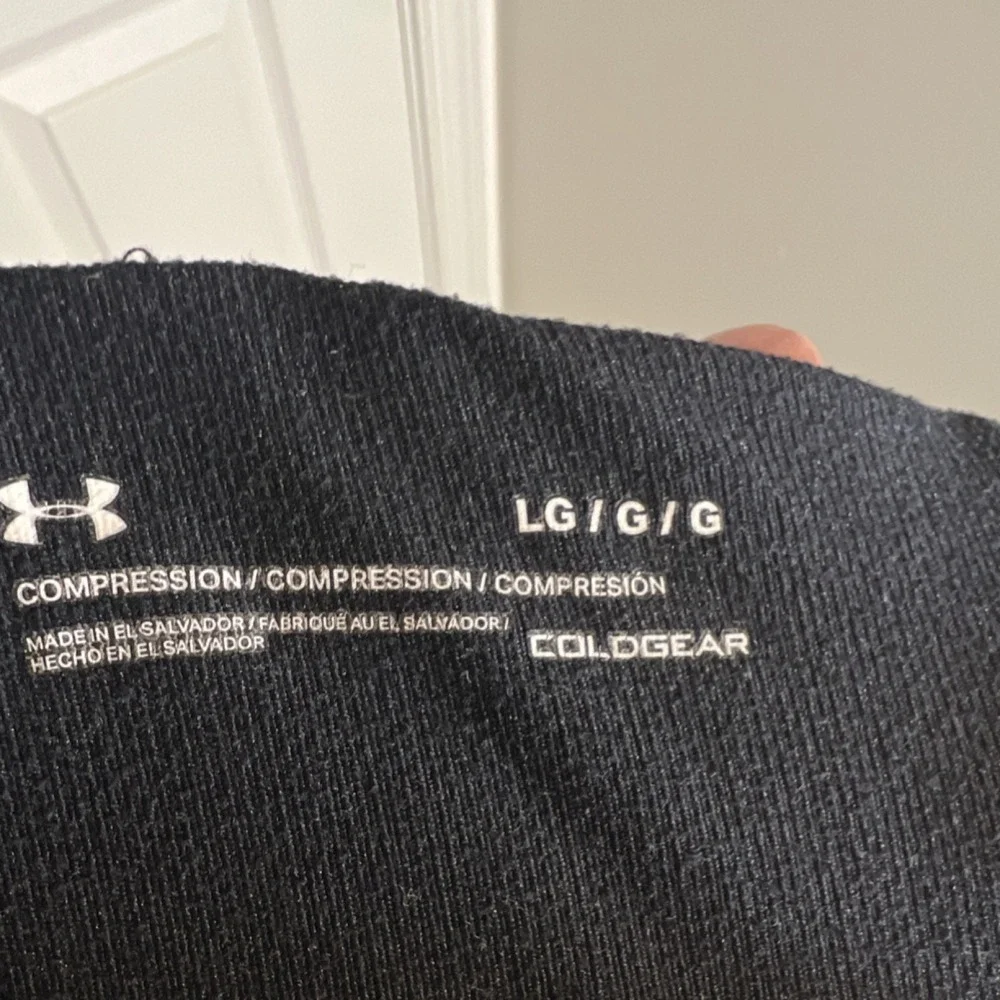 Under Armour ColdGear Men's Black Compression Pants Size L Athletic Skinny Leg